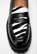 Dámské kožené boty se zvířecím motivem, černo-bílá, 97-D-512-10-36, Obrázek 9