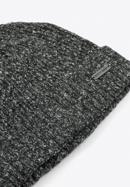 Pánská žebrovaná čepice, černo-bílá, 97-HF-009-8, Obrázek 2