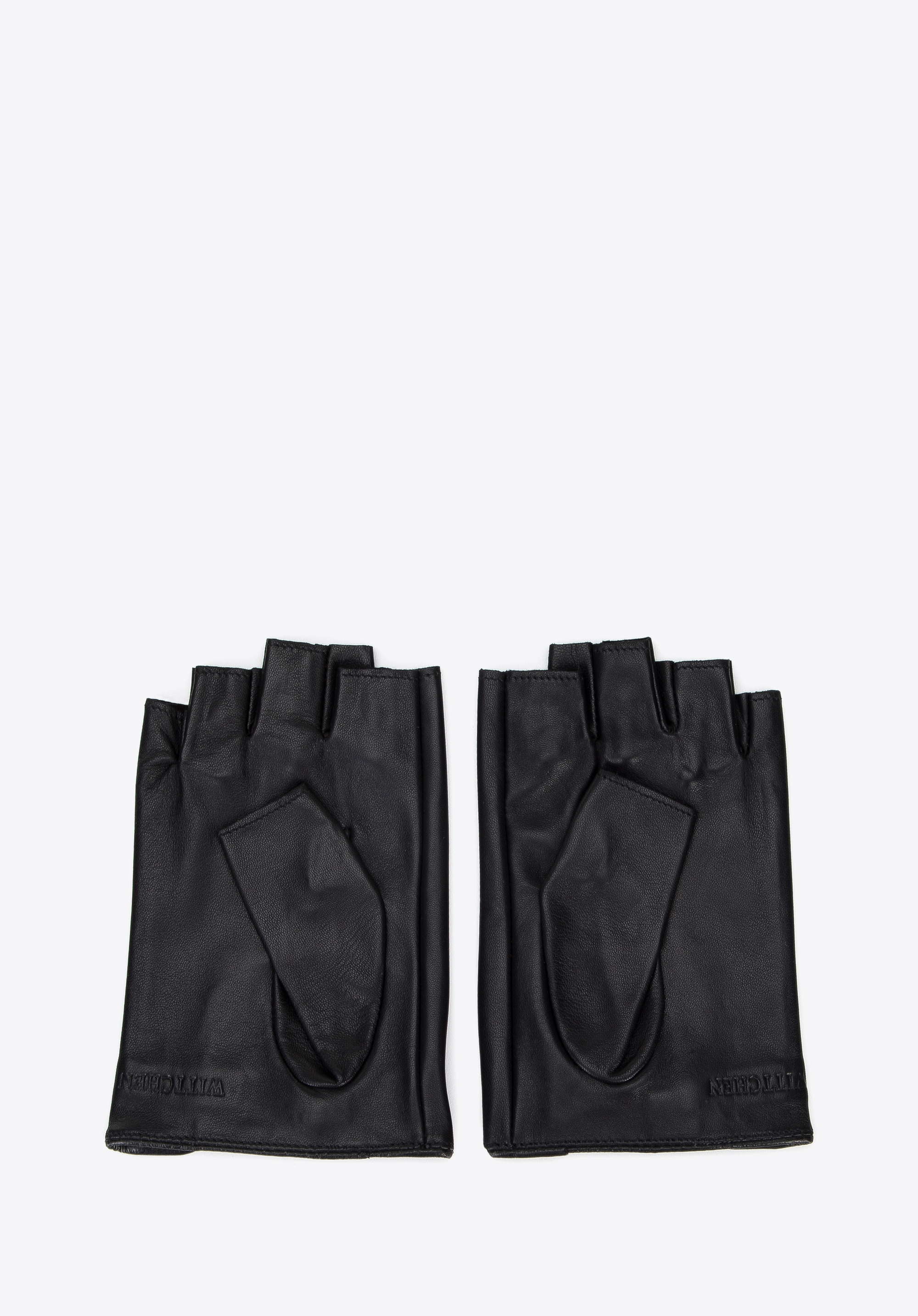 Dámské odstřižené prstové rukavice, černo-červená, 46-6L-311-1-L, Obrázek 1