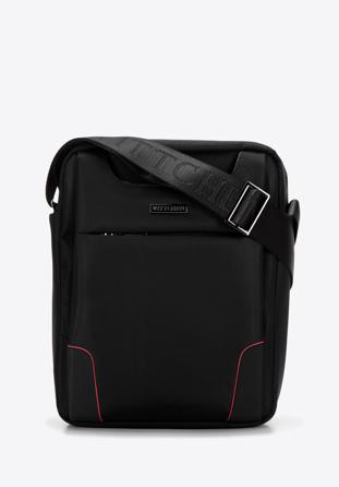 Pánská taška s ozdobným výřezem, černo-červená, 98-4P-200-1, Obrázek 1