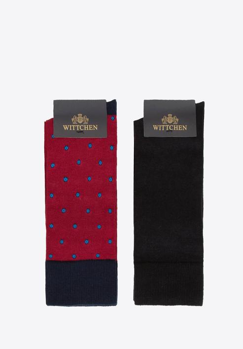 Pánské ponožky - sada, černo-červená, 95-SM-005-X1-43/45, Obrázek 2