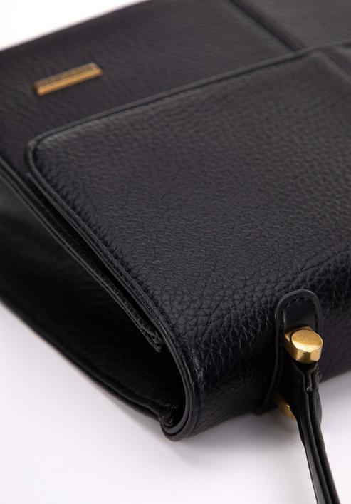 Klasická dvoubarevná dámská kabelka, černo-hnědá, 98-4Y-014-N, Obrázek 4