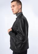 Pánská dvoubarevná kožená bunda, černo-hnědá, 97-09-853-14-3XL, Obrázek 17