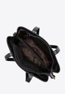 Kožená dvoukomorová dámská kabelka  s ekologickou kožešinou, černo-krémová, 97-4E-605-4, Obrázek 4