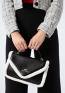 Malá dámská kabelka s ekologickou kožešinou, černo-krémová, 97-4E-607-4, Obrázek 15