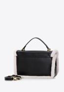 Malá dámská kabelka s ekologickou kožešinou, černo-krémová, 97-4E-607-4, Obrázek 2
