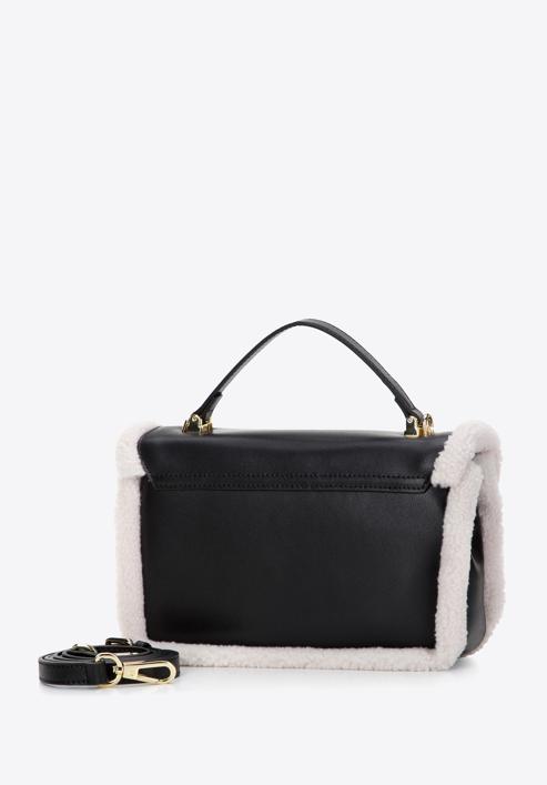 Malá dámská kabelka s ekologickou kožešinou, černo-krémová, 97-4E-607-1, Obrázek 2