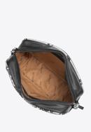 Dámská kabelka s lemem z ekologické kůže s texturou ještěrky, černo šedá, 97-4Y-509-1, Obrázek 3