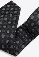 Vzorovaná hedvábná kravata, černo šedá, 97-7K-001-X4, Obrázek 4