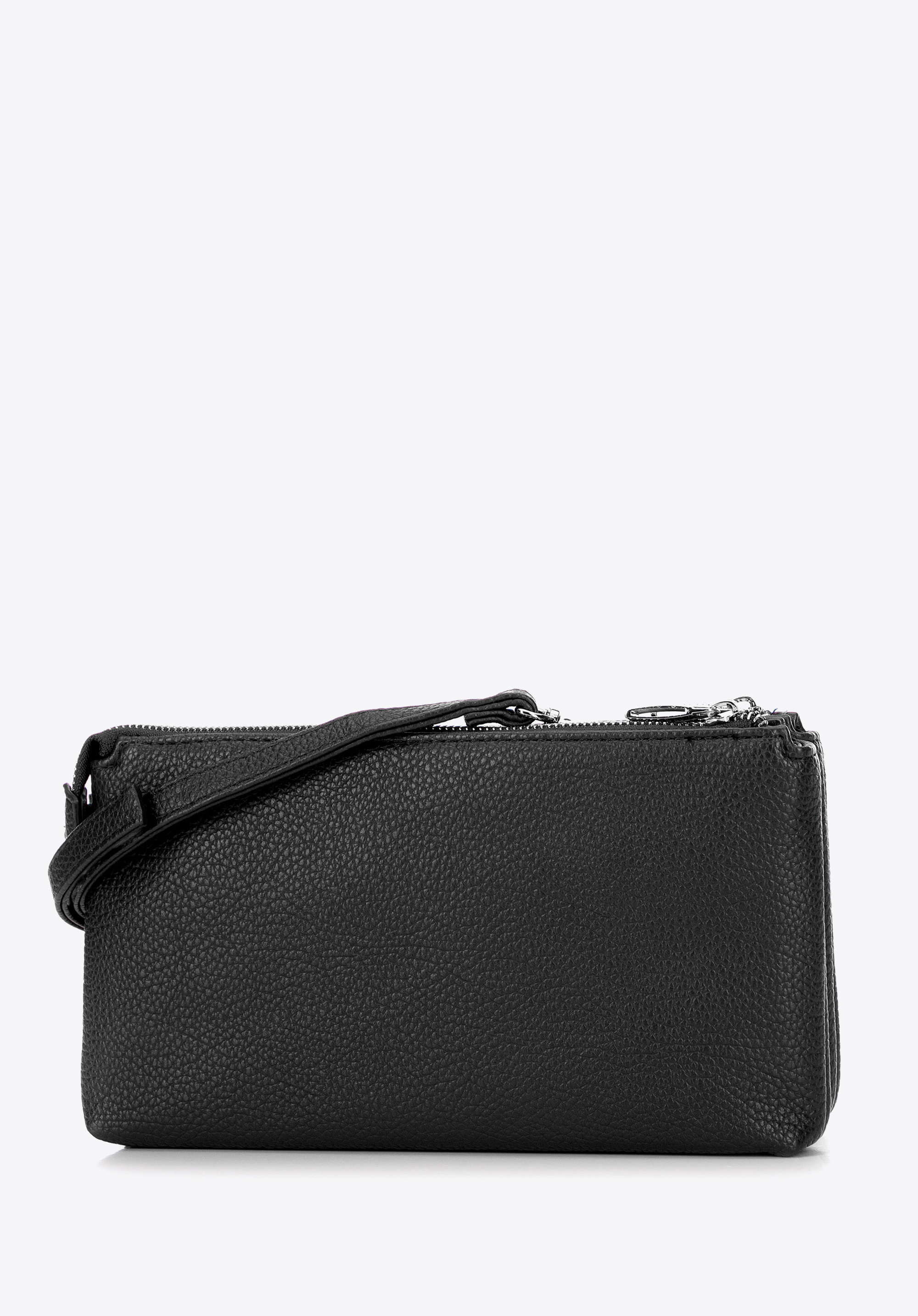 Dámská dvoukomorová crossbody kabelka, černo-stříbrná, 29-4Y-604-1S, Obrázek 1