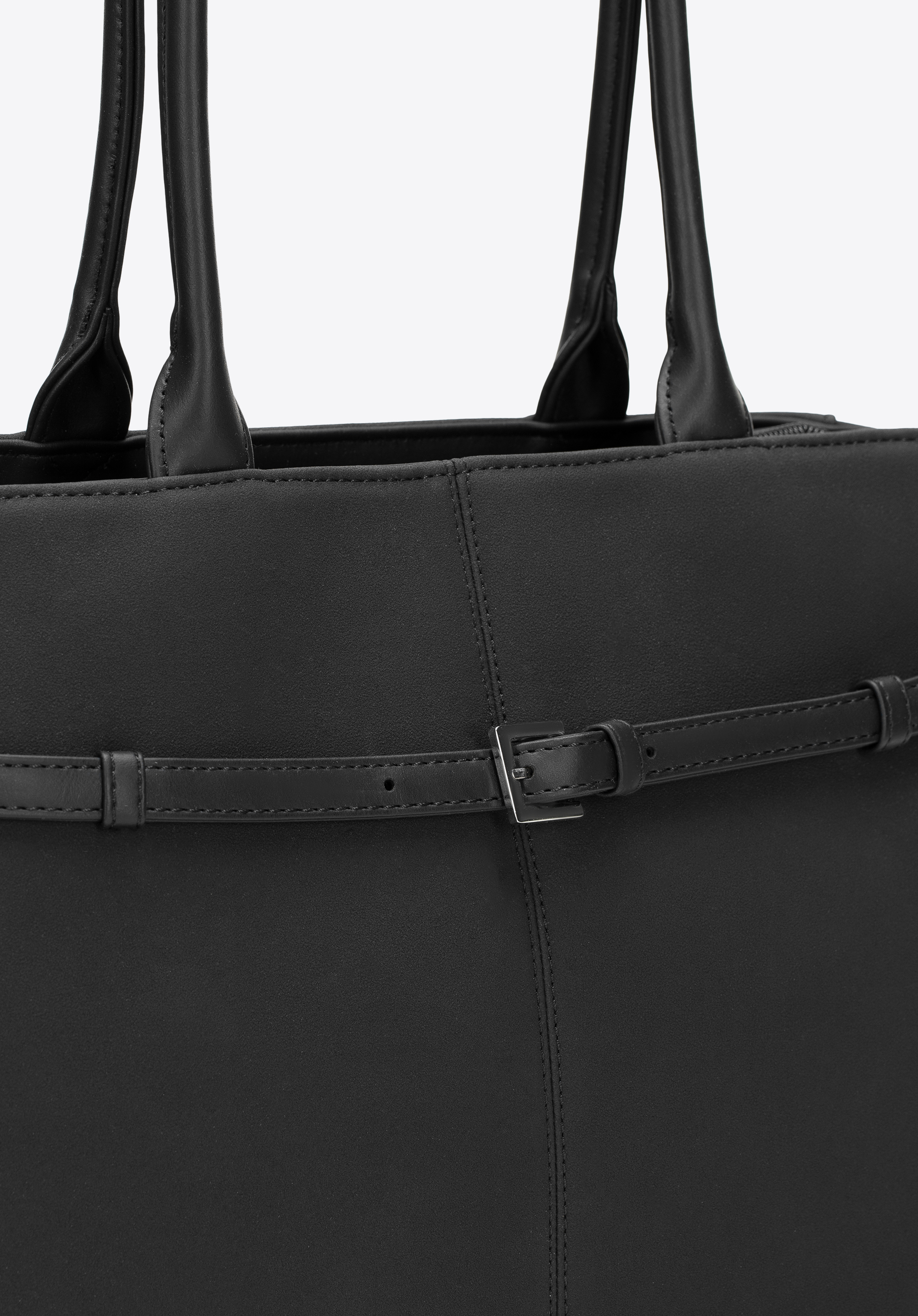 Dámská nákupní taška s ozdobným popruhem, černo-stříbrná, 101-4Y-422-1S, Obrázek 1