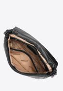 Malá prošívaná dámská kabelka s řetízkem, černo-stříbrná, 97-4Y-228-3, Obrázek 3