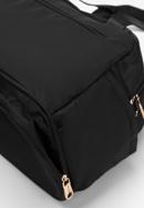 Malá cestovní taška z nylonu, černo-zlatá, 98-4Y-106-1G, Obrázek 6