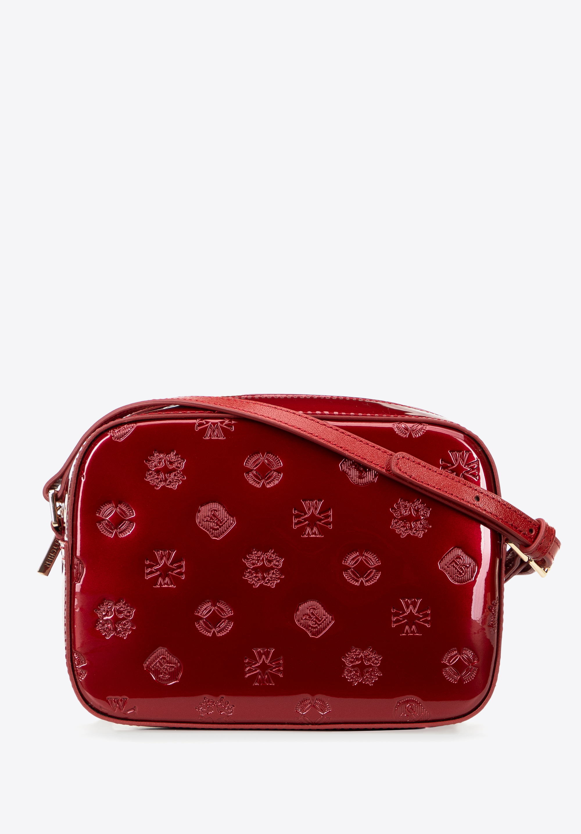 Dámská crossbody kabelka z lakované kůže, červená, 29-4E-025-3, Obrázek 1