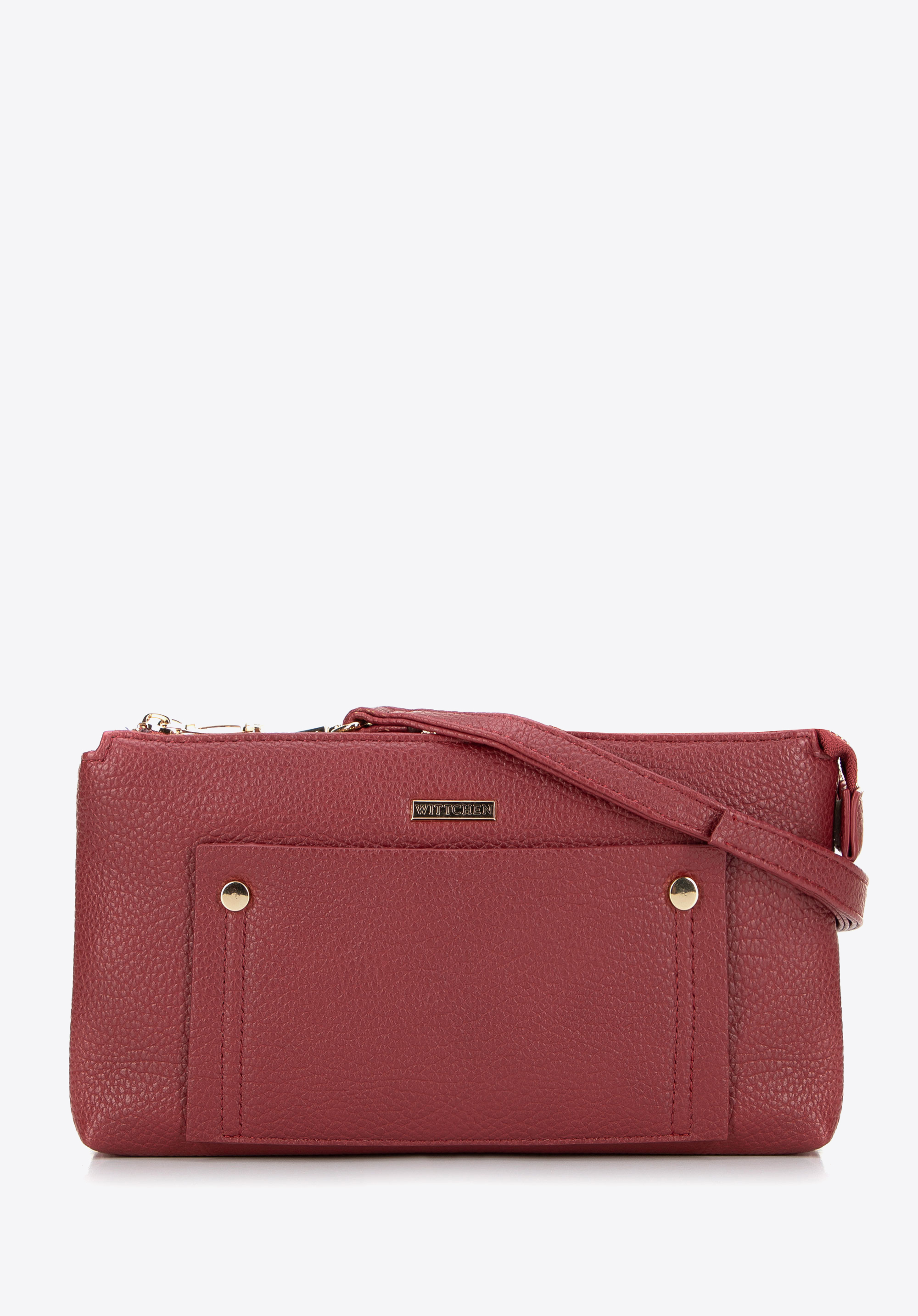 Dámská dvoukomorová crossbody kabelka, červená, 29-4Y-604-3, Obrázek 1