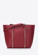 Dámská kabelka s nýtovanými popruhy, červená, 97-4Y-771-8, Obrázek 2