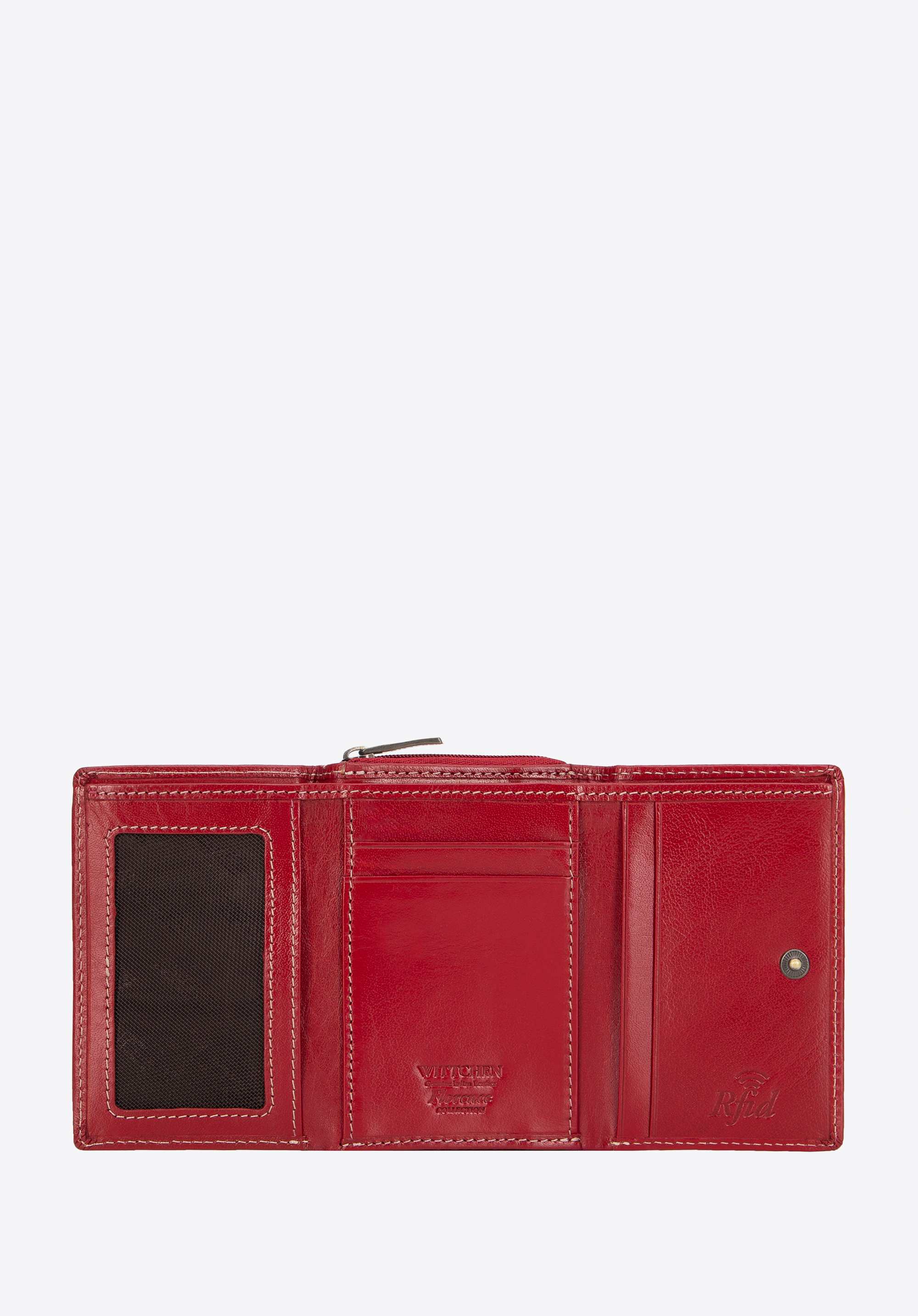 Dámska kožená peňaženka, červená, 14-1-121-LG3, Obrázok 1