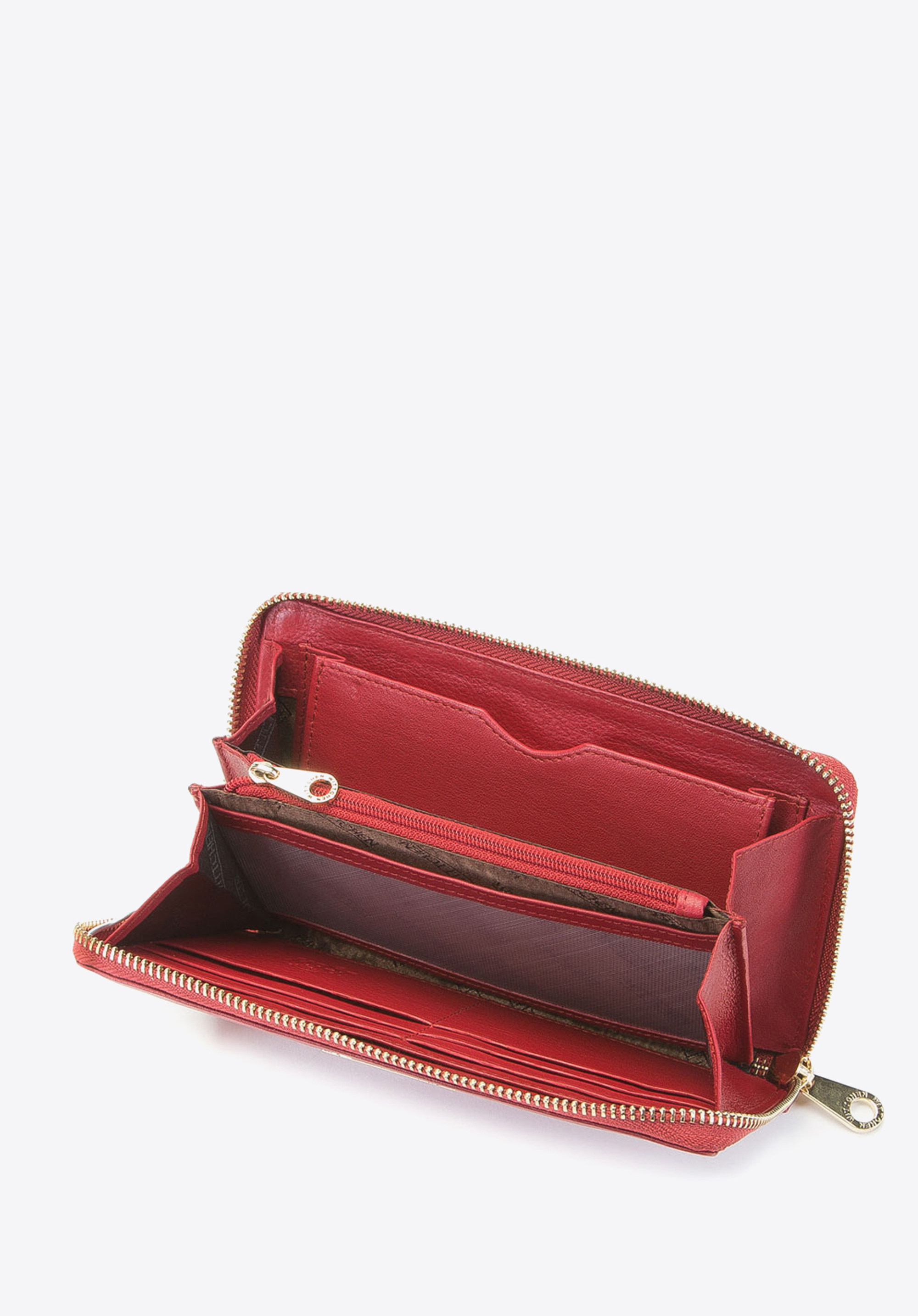 Dámska kožená peňaženka s retiazkou, červená, 26-1-427-3, Obrázok 1