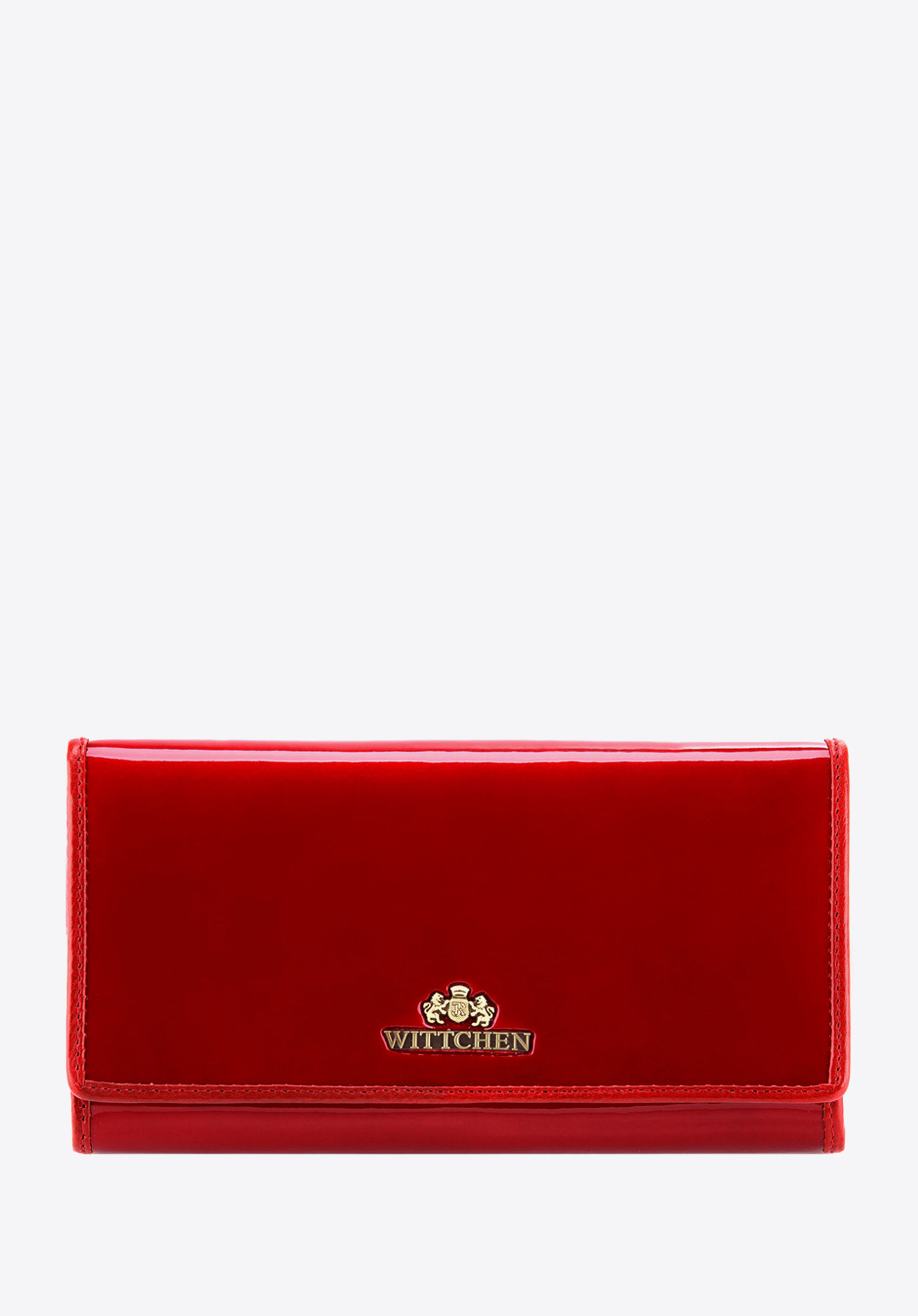 Dámska peňaženka z lakovanej kože horizontálna, červená, 25-1-075-3, Obrázok 1