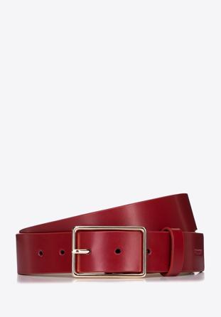Dámský minimalistický kožený pásek, červená, 97-8D-915-3-L, Obrázek 1
