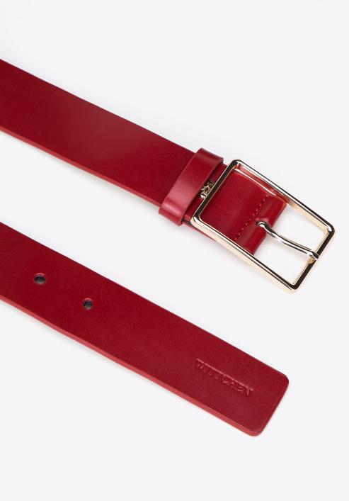 Dámský minimalistický kožený pásek, červená, 97-8D-915-3-L, Obrázek 2