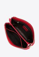 Dvoukomorová kožená kabelka s vyraženým monogramem, červená, 97-4E-627-P, Obrázek 3