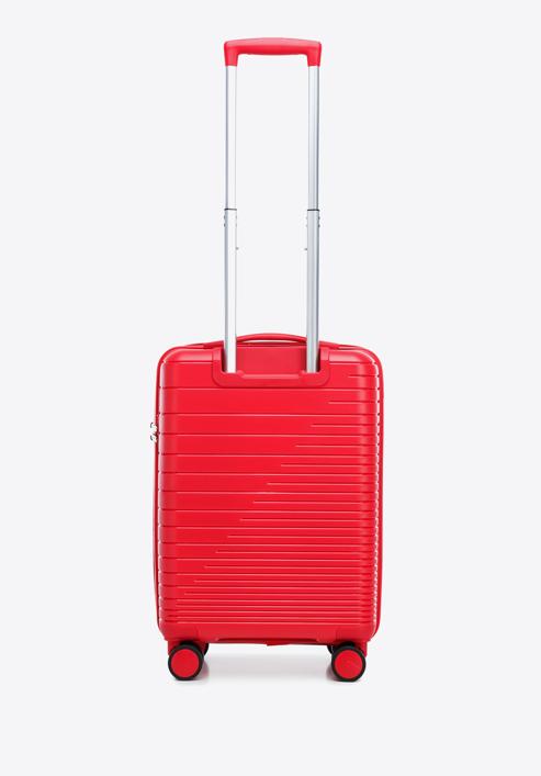 Kabinové zavazadlo z polypropylénu s lesklými pruhy, červená, 56-3T-161-10, Obrázek 3