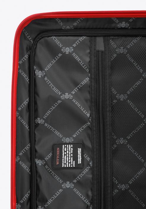 Velký kufr z polypropylenu s lesklými pruhy, červená, 56-3T-163-95, Obrázek 8