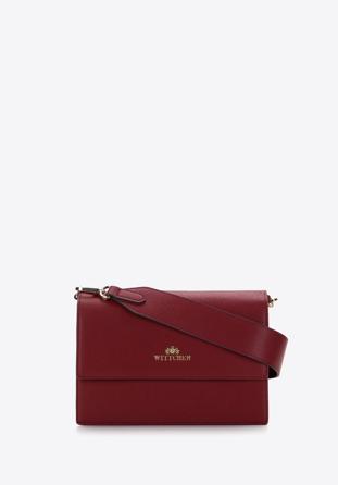 Klasická dámská dvoukomorová kožená kabelka, červená, 97-4E-631-3, Obrázek 1