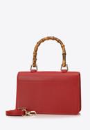Kožená dámská kabelka s bambusovou rukojetí, červená, 98-4E-622-1, Obrázek 2