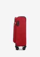 Malý měkký kufr s lesklým zipem na přední straně, červená, 56-3S-851-10, Obrázek 2