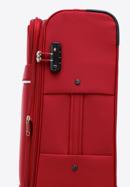 Velký měkký kufr s lesklým zipem na přední straně, červená, 56-3S-853-86, Obrázek 7