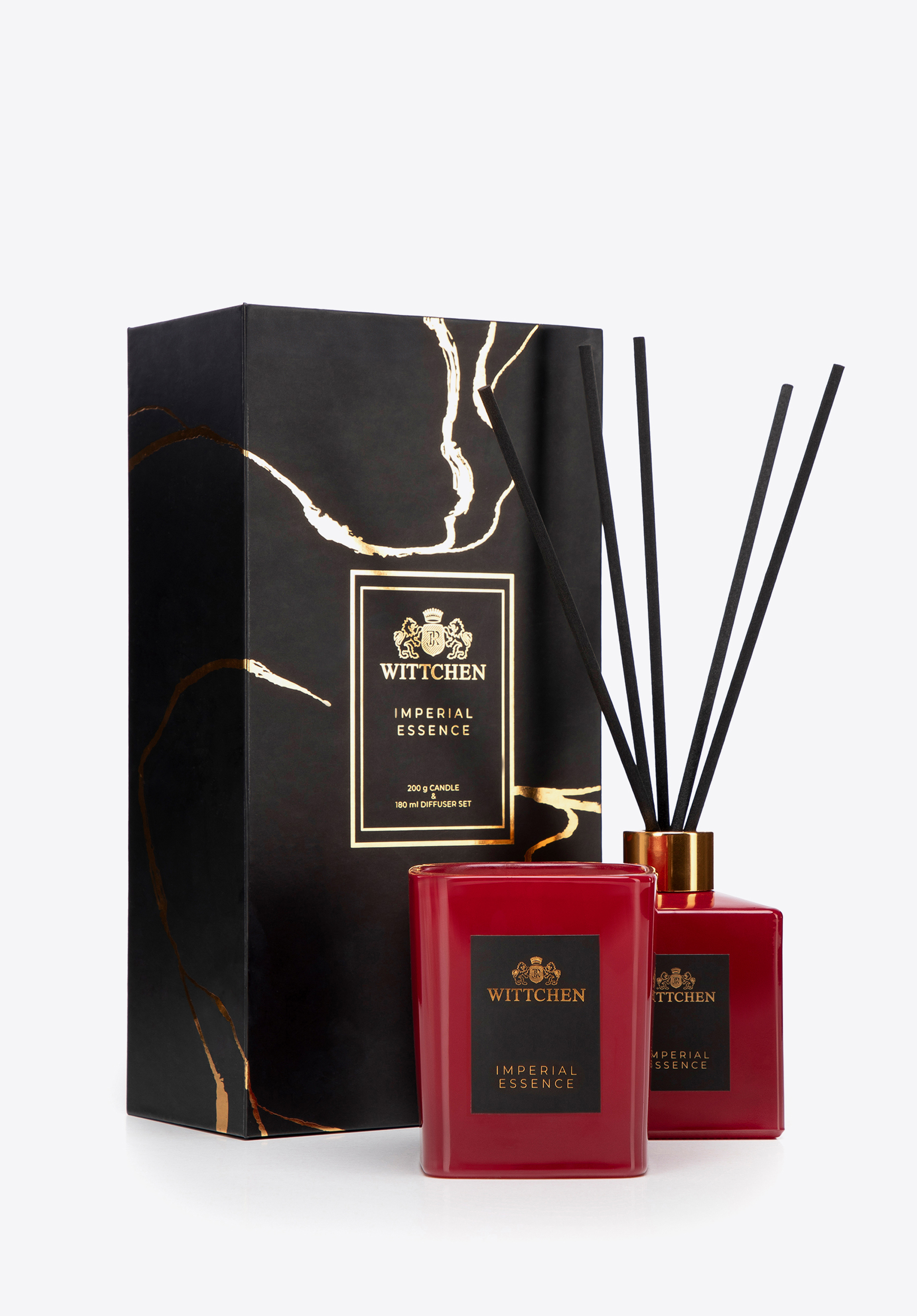 Sada sójových svíček a difuzéru Imperial Essence, červená, 1-HS-103-3, Obrázek 1