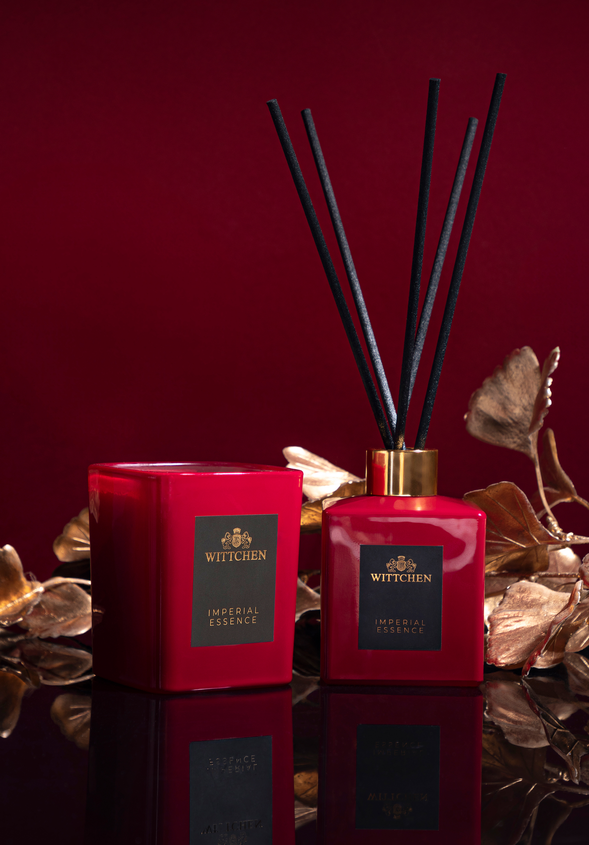 Sada sójových svíček a difuzéru Imperial Essence, červená, 1-HS-103-3, Obrázek 1