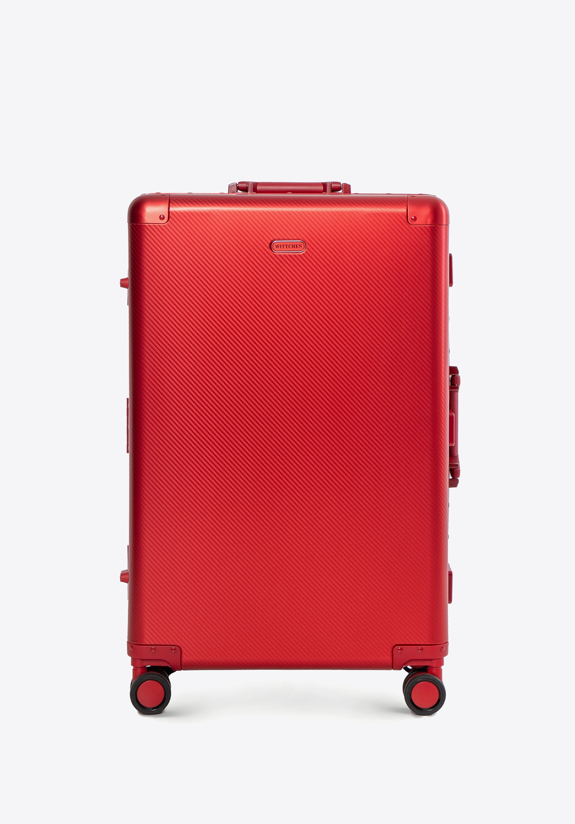 Střední hliníkový kufr na kolečkách, červená, 56-3H-102-30M, Obrázek 1