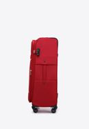 Velký měkký kufr s lesklým zipem na přední straně, červená, 56-3S-853-80, Obrázek 2