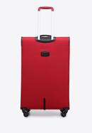 Velký měkký kufr s lesklým zipem na přední straně, červená, 56-3S-853-80, Obrázek 3