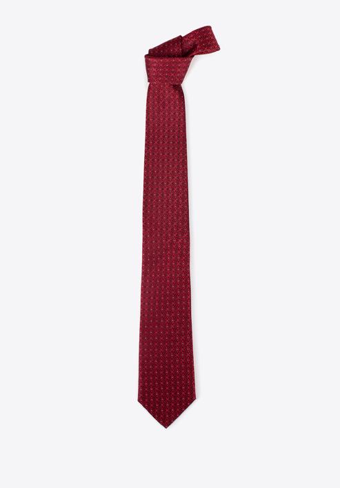 Vzorovaná hedvábná kravata, červeno-béžová, 97-7K-002-X3, Obrázek 2