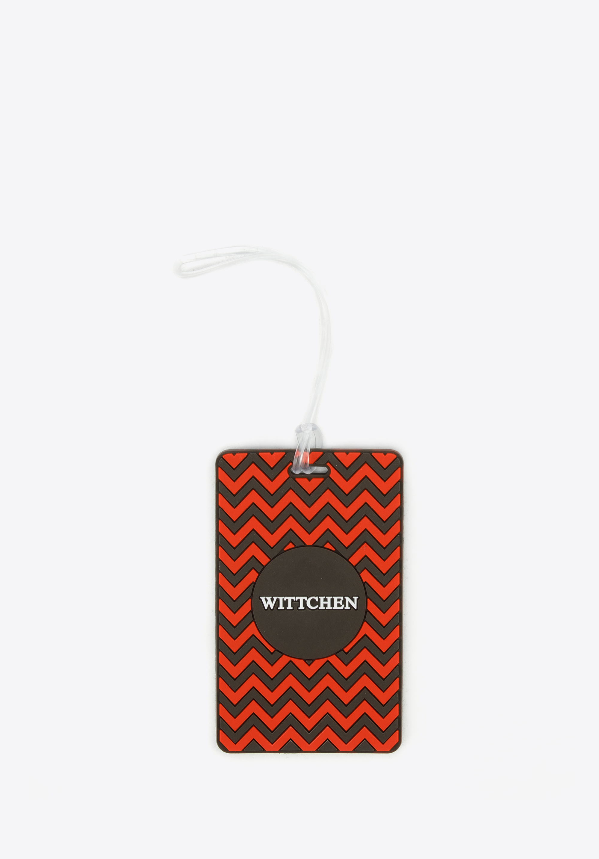Geometric pattern luggage tag, červeno-čierna, 56-30-018-X30, Obrázok 1