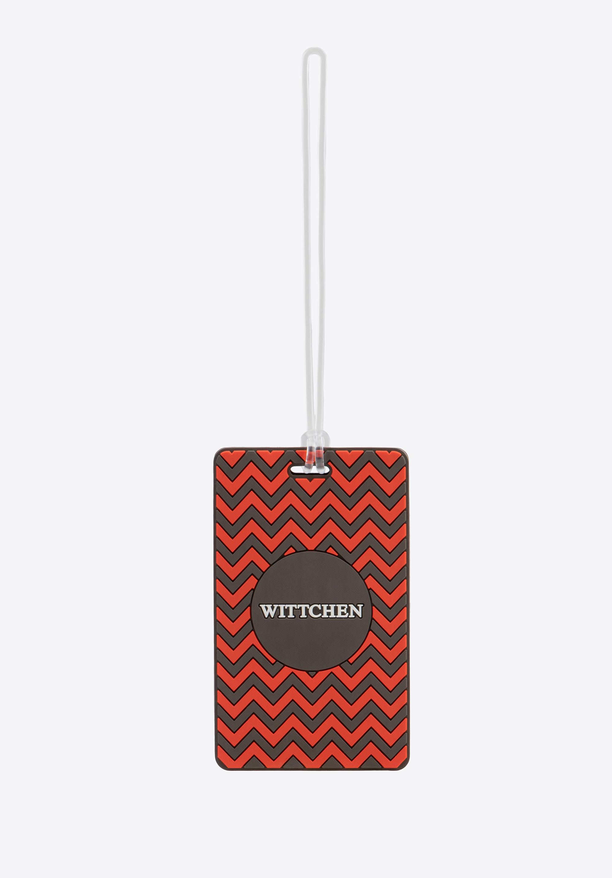 Geometric pattern luggage tag, červeno-čierna, 56-30-018-X30, Obrázok 1