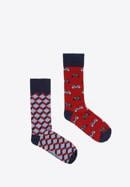 Pánské ponožky - sada, červeno-tmavě modrá, 96-SM-S02-X7-40/42, Obrázek 2