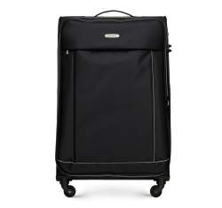 Тканевой большой чемодан basic, черно - графитовый, 56-3S-463-13, Фотография 1