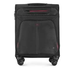 Тканевой чемодан ручная кладь, черно-красный, 56-3S-631-13, Фотография 1