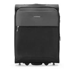Тканевой чемодан ручная кладь basic, черно-серый, V25-3S-241-11, Фотография 1