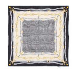 Шелковый платок, черно - желтый, 94-7D-S01-X6, Фотография 1