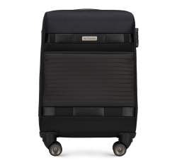 Тканевой классический чемодан ручная кладь, черный, 56-3S-551-10, Фотография 1