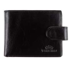 Классический кожаный мужской кошелек, черный, 21-1-127-1, Фотография 1