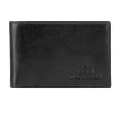 Кожаный кошелек мужской минималистичный, черный, 26-1-421-1, Фотография 1