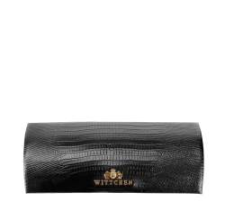 Кожаный чехол для очков с экзотической текстурой, черный, 15-2-164-01, Фотография 1