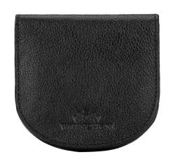 Кожаный кошелек с закругленными краями, черный, 21-1-043-10L, Фотография 1